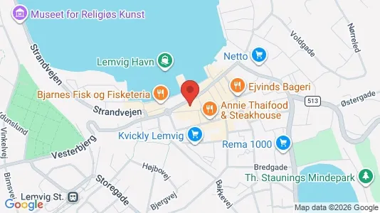 Lejligheder til salg i Lemvig - kort over placeringen
