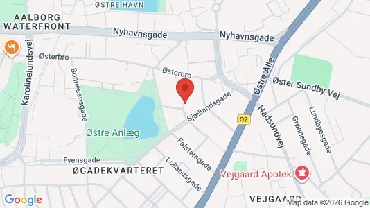 Lejligheder til salg i Aalborg Centrum - kort over placeringen