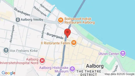 Lejligheder til salg i Aalborg Centrum - kort over placeringen