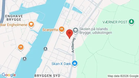 Lejligheder til salg i København S - kort over placeringen