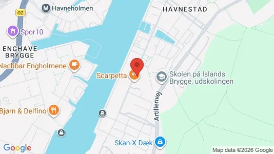 Lejligheder til salg i København S - kort over placeringen