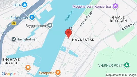 Lejligheder til salg i København S - kort over placeringen