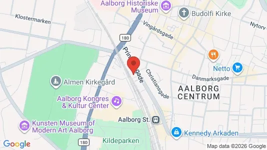 Lejligheder til salg i Aalborg Centrum - kort over placeringen