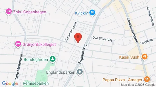 Lejligheder til salg i København S - kort over placeringen
