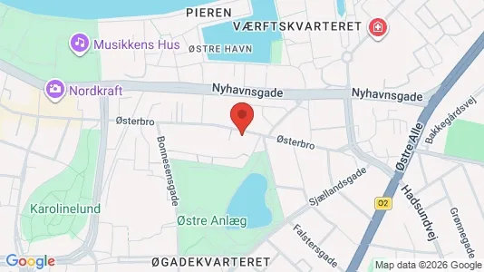 Lejligheder til salg i Aalborg Centrum - kort over placeringen