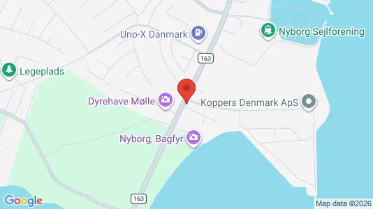 Lejligheder til salg i Nyborg - kort over placeringen
