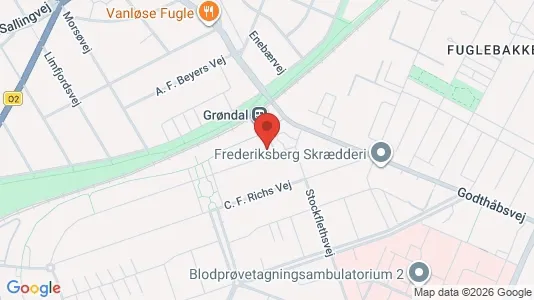 Lejligheder til salg i Frederiksberg - kort over placeringen