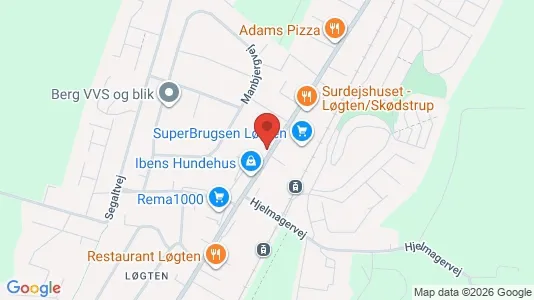 Lejligheder til salg i Skødstrup - kort over placeringen