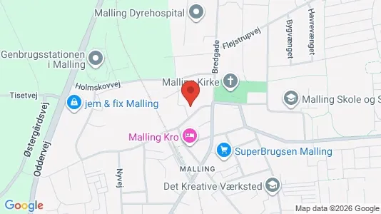 Lejligheder til salg i Malling - kort over placeringen