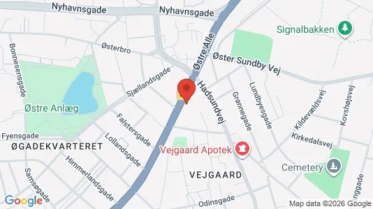 Lejligheder til salg i Aalborg Centrum - kort over placeringen