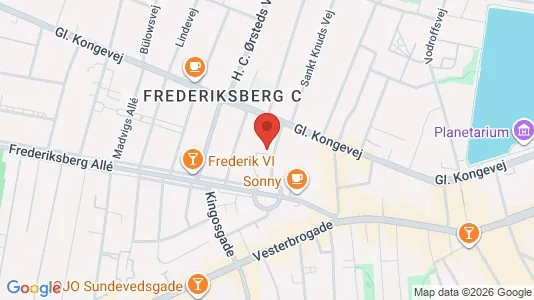 Lejligheder til salg i Frederiksberg C - kort over placeringen