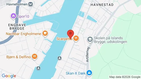 Lejligheder til salg i København S - kort over placeringen