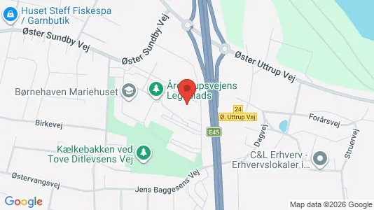 Lejligheder til salg i Aalborg Centrum - kort over placeringen