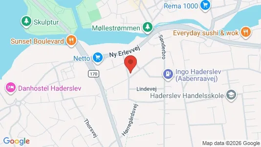 Lejligheder til salg i Haderslev - kort over placeringen