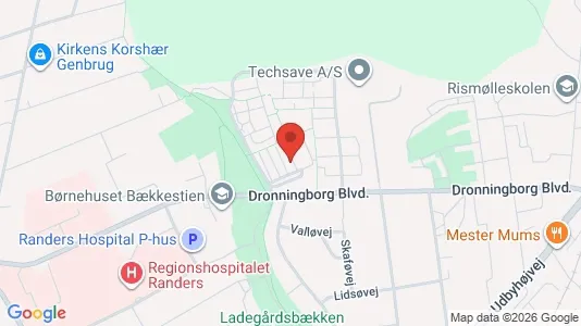 Lejligheder til salg i Randers NØ - kort over placeringen
