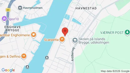Lejligheder til salg i København S - kort over placeringen