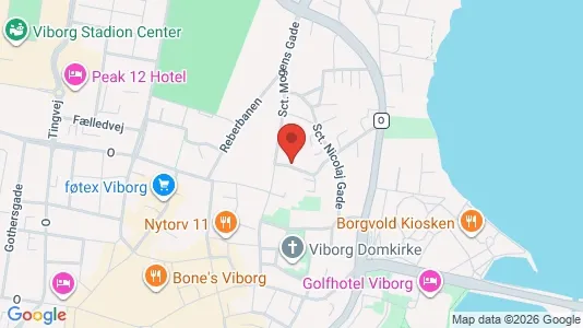 Lejligheder til salg i Viborg - kort over placeringen