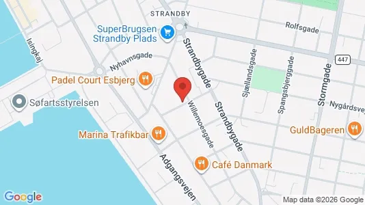 Lejligheder til salg i Esbjerg Centrum - kort over placeringen