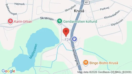Lejligheder til salg i Kruså - kort over placeringen