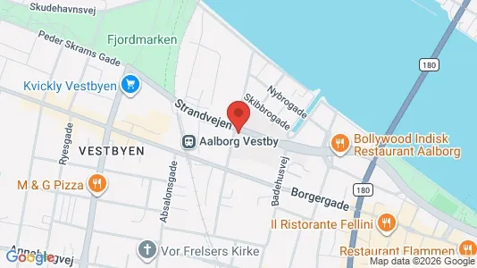 Lejligheder til salg i Aalborg Centrum - kort over placeringen