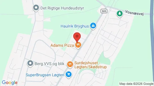 Lejligheder til salg i Skødstrup - kort over placeringen
