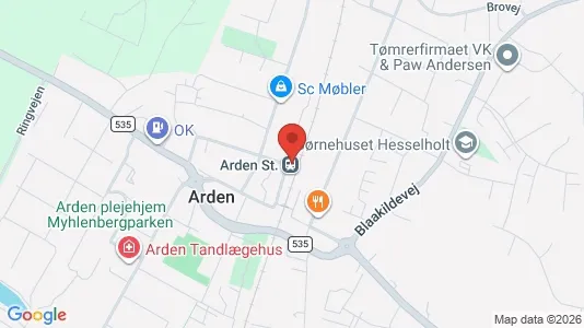Lejligheder til salg i Arden - kort over placeringen