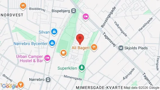 Lejligheder til salg i Nørrebro - kort over placeringen