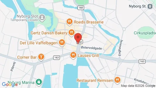 Lejligheder til salg i Nyborg - kort over placeringen