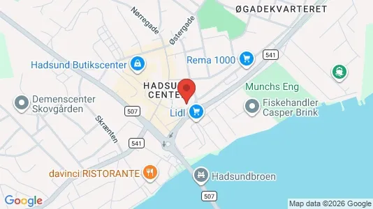 Lejligheder til salg i Hadsund - kort over placeringen