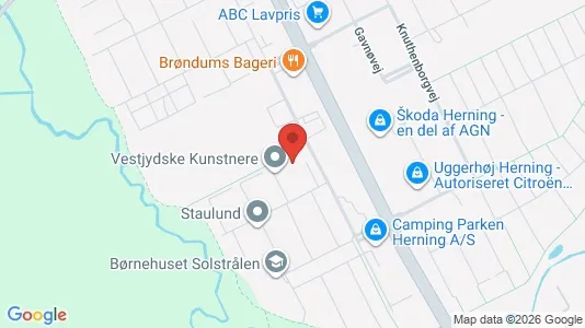 Lejligheder til salg i Herning - kort over placeringen