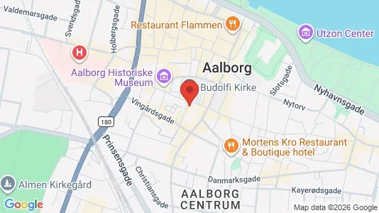 Lejligheder til salg i Aalborg Centrum - kort over placeringen
