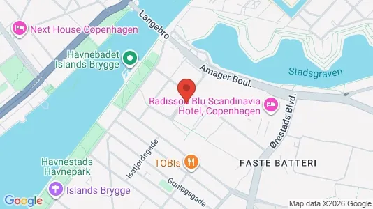 Lejligheder til salg i København S - kort over placeringen