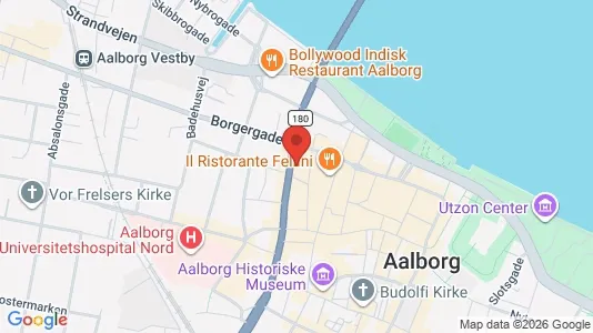 Lejligheder til salg i Aalborg Centrum - kort over placeringen