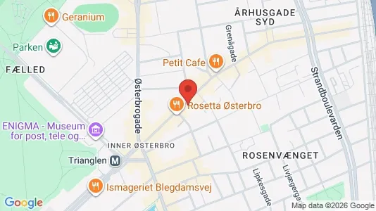 Lejligheder til salg i Østerbro - kort over placeringen