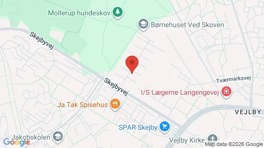 Lejligheder til salg i Risskov - kort over placeringen