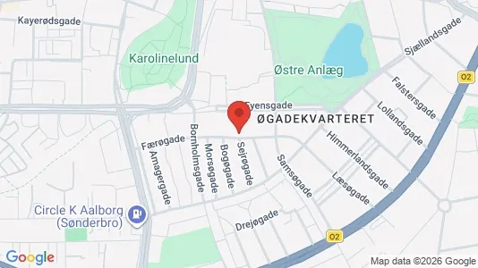 Lejligheder til salg i Aalborg Centrum - kort over placeringen