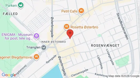 Lejligheder til salg i Østerbro - kort over placeringen