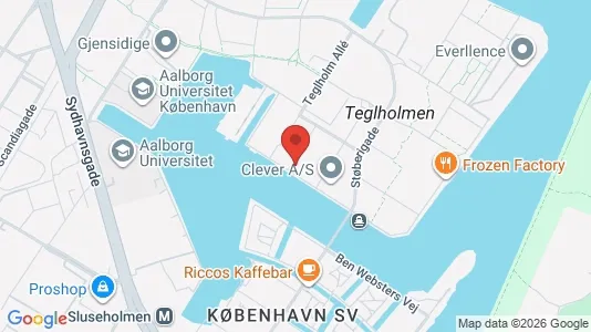 Lejligheder til salg i København SV - kort over placeringen