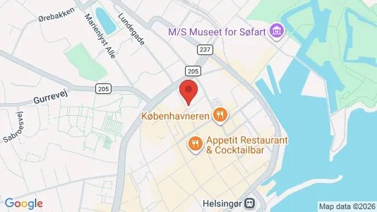 Lejligheder til salg i Helsingør - kort over placeringen