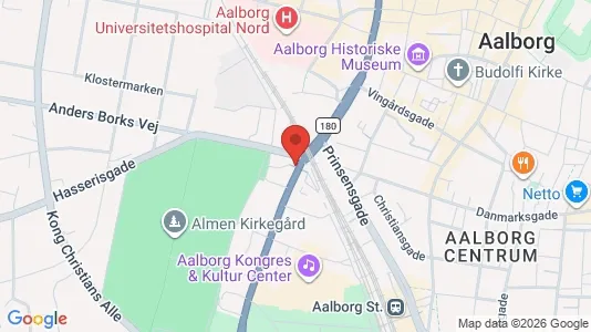 Lejligheder til salg i Aalborg Centrum - kort over placeringen