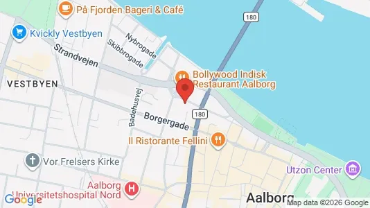 Lejligheder til salg i Aalborg Centrum - kort over placeringen