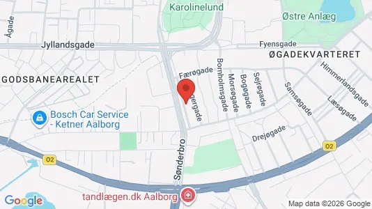Lejligheder til salg i Aalborg Centrum - kort over placeringen
