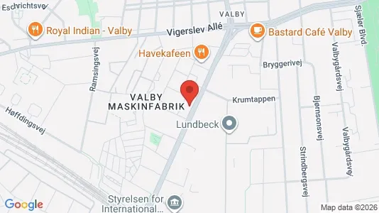 Lejligheder til salg i Valby - kort over placeringen