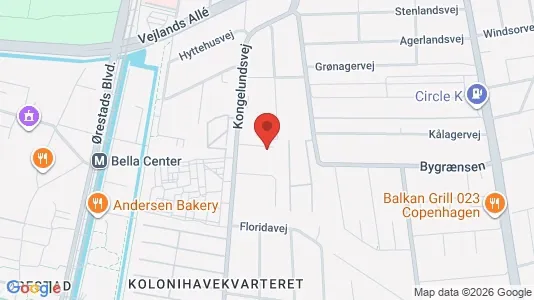 Lejligheder til salg i København S - kort over placeringen