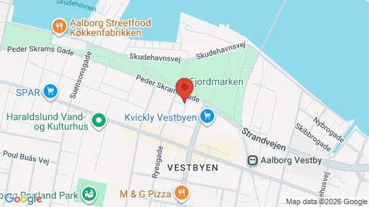 Lejligheder til salg i Aalborg Centrum - kort over placeringen