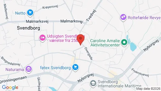 Lejligheder til salg i Svendborg - kort over placeringen