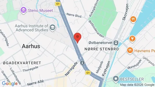 Lejligheder til salg i Århus C - kort over placeringen