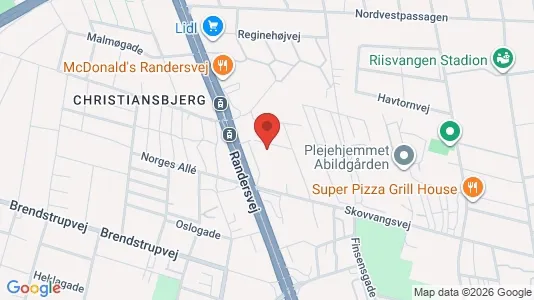 Lejligheder til salg i Århus N - kort over placeringen