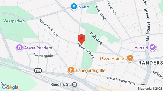 Lejligheder til salg i Randers C - kort over placeringen