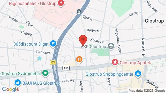 Lejligheder til salg i Glostrup - kort over placeringen